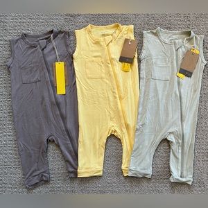 Kyte Baby Zippered Sleeveless Rompers